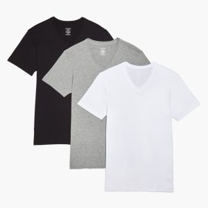 3 Packs Cotton V-neck Tee
