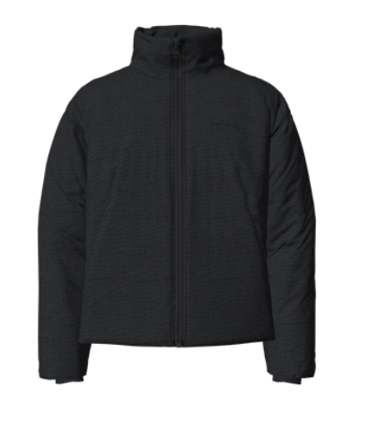 Long Sleeves Front Zipper Mock Neck Puffer Coat