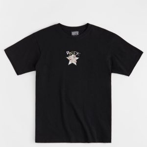 Popeye Mugshot Embroidered Short Sleeve Tee - Black