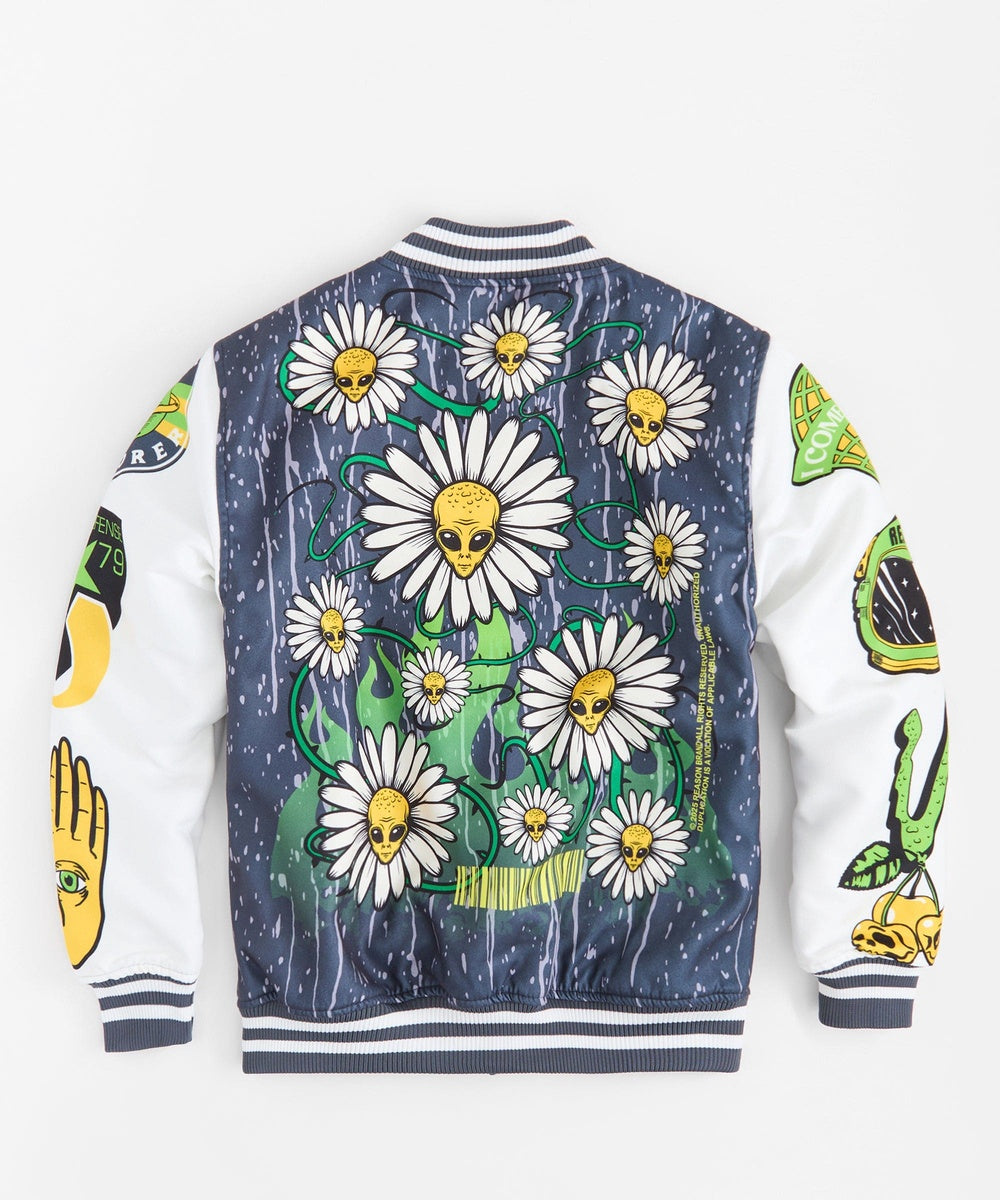 Space Defense Varsity Jacket - Grey - Image 4