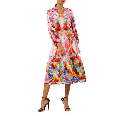 Irena Abstract Print Mini Dress - Image 2