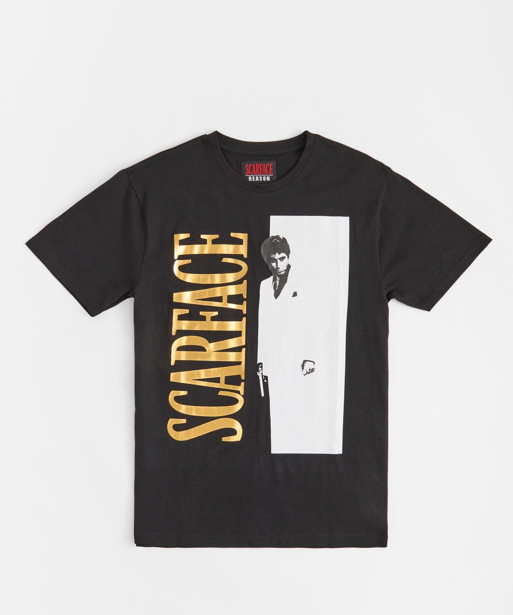 Scarface Gold Foil Short Sleeve Tee - Black - Image 2