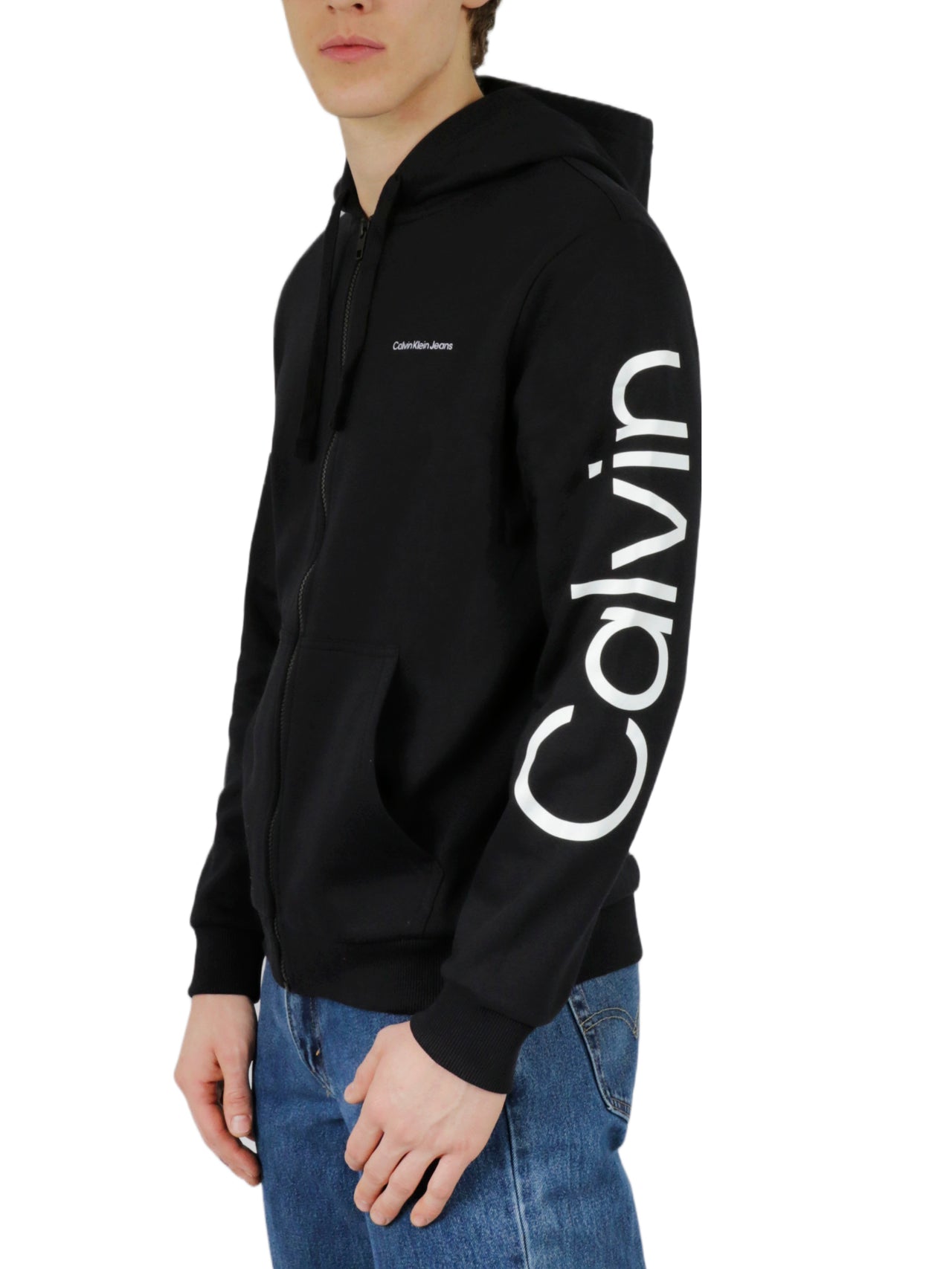 Long Sleeves Traveling Logo Full Zip Hoodie - Image 3