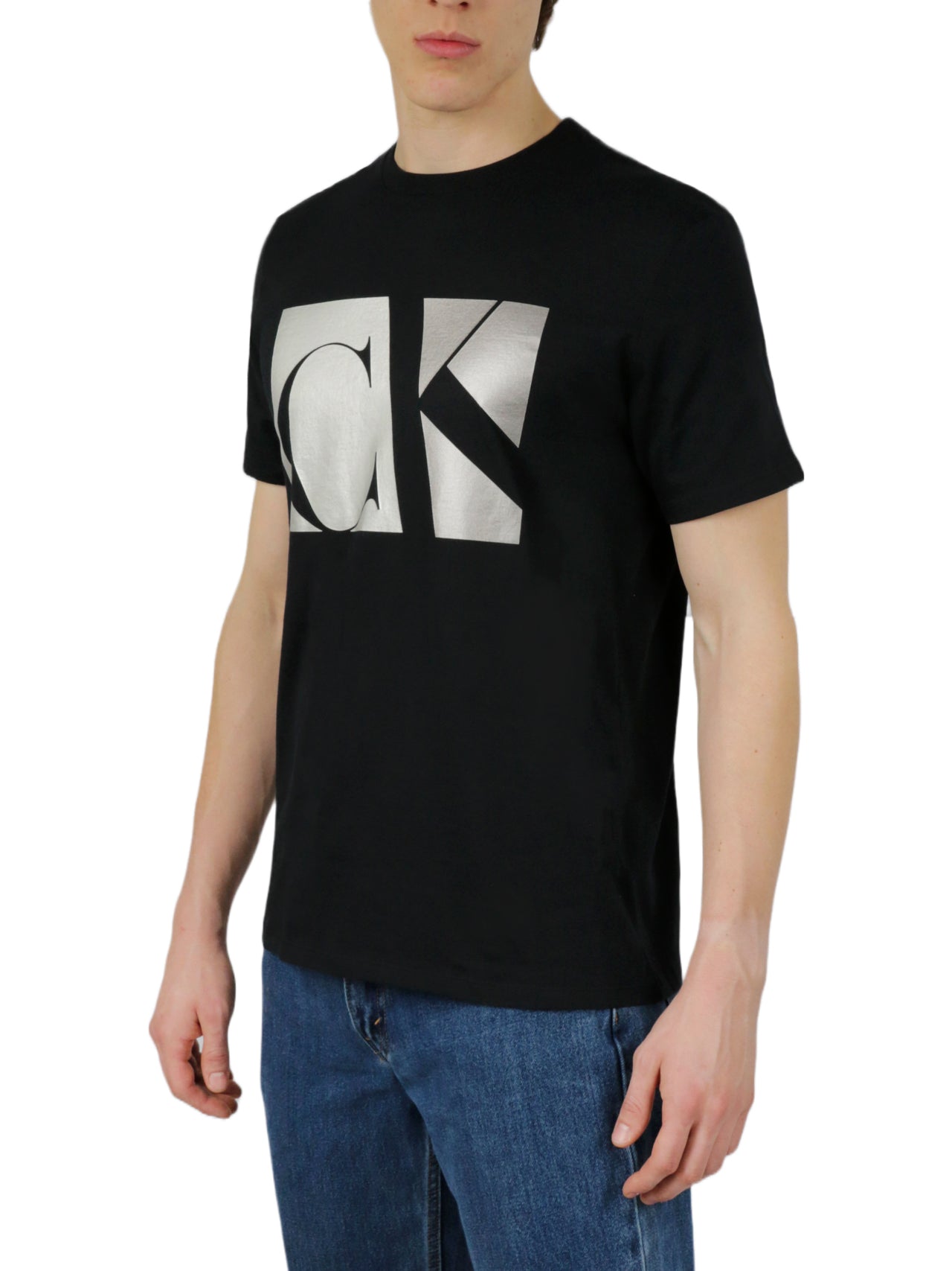 Short Sleeves Matte Metallic Monogram Tee - Image 4