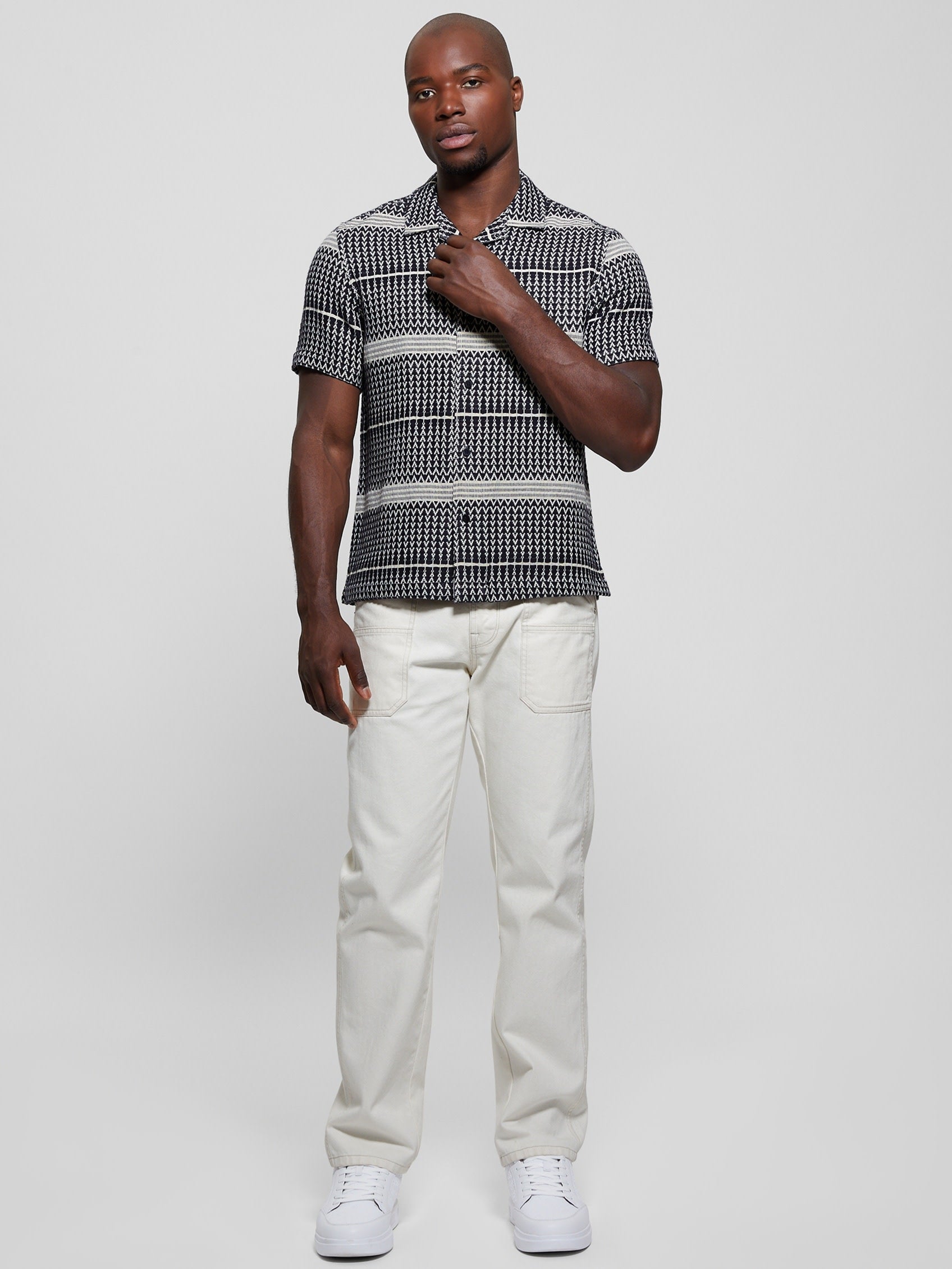 Arrow Jacquard Short Sleeve Shirt - Image 2