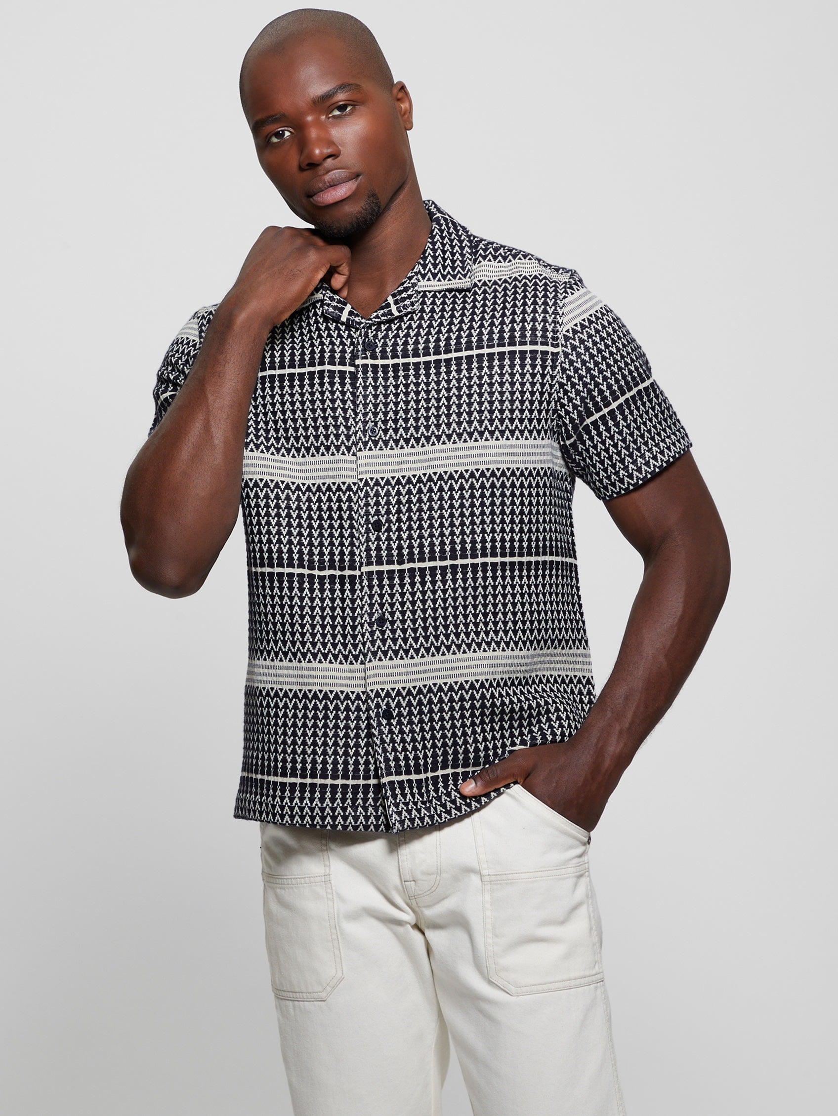 Arrow Jacquard Short Sleeve Shirt - Image 5
