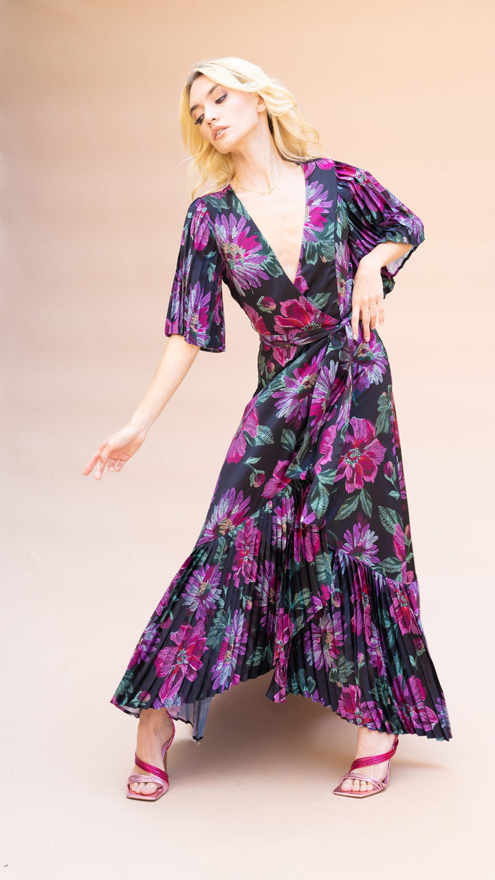 Clara Pleated Maxi Dress - Image 4