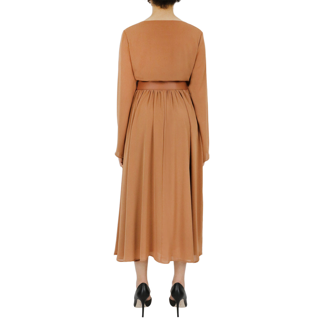 Belted Long Sleeve Dress - Image 4