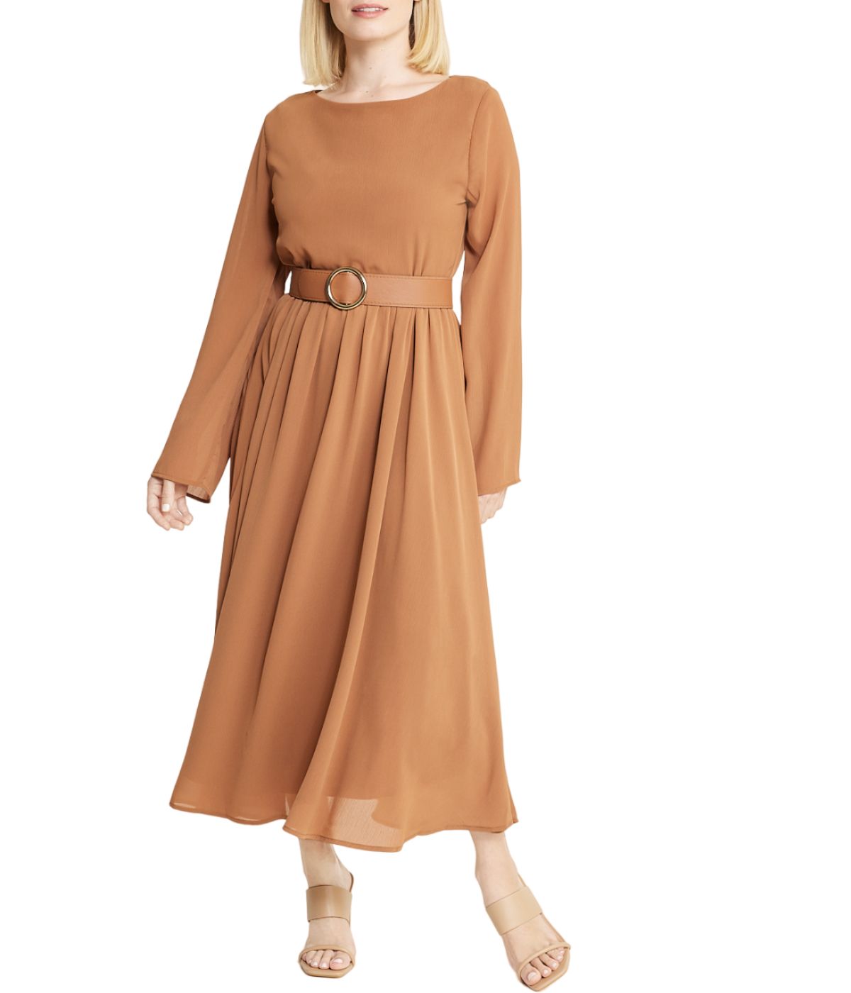 Belted Long Sleeve Dress - Image 10
