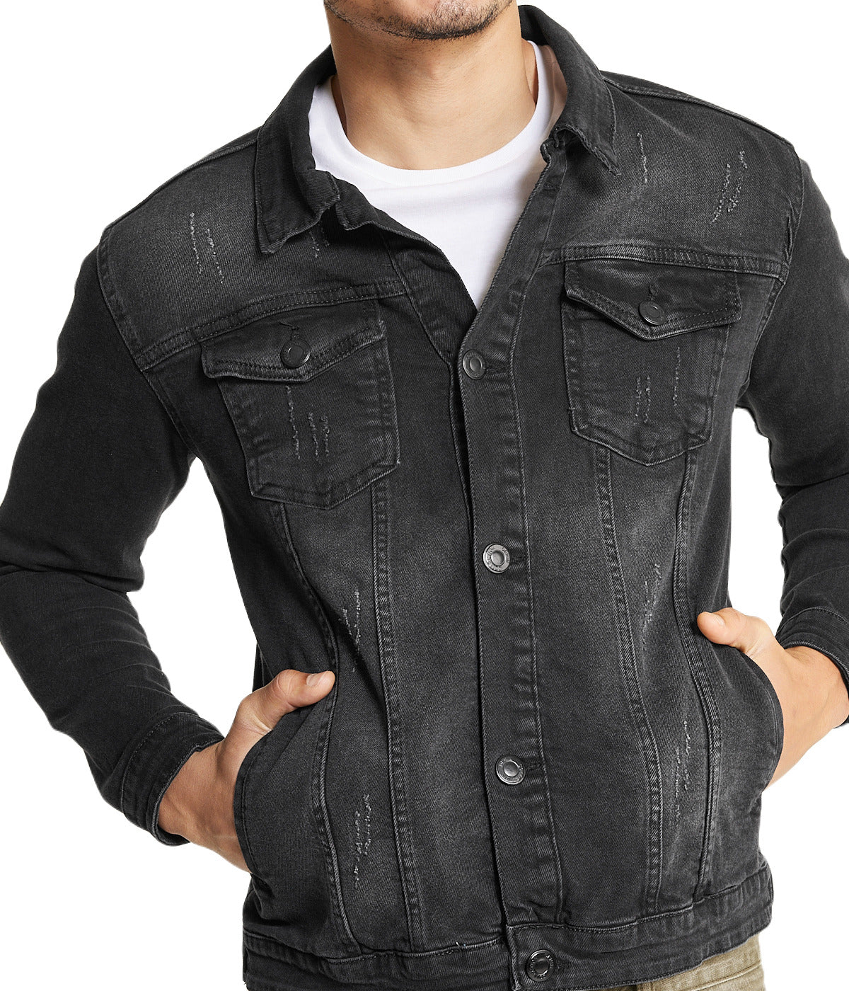 Black Denim Jacket - Image 4