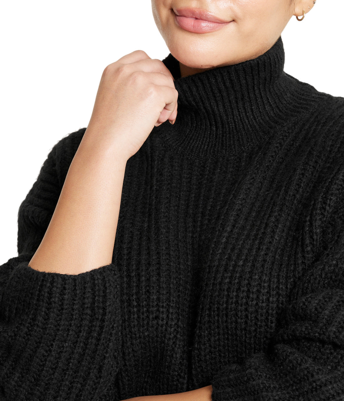 Turtleneck Funnel Sweater Dress - Image 4