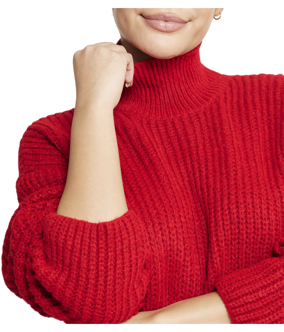 Turtleneck Funnel Sweater Dress - Image 4