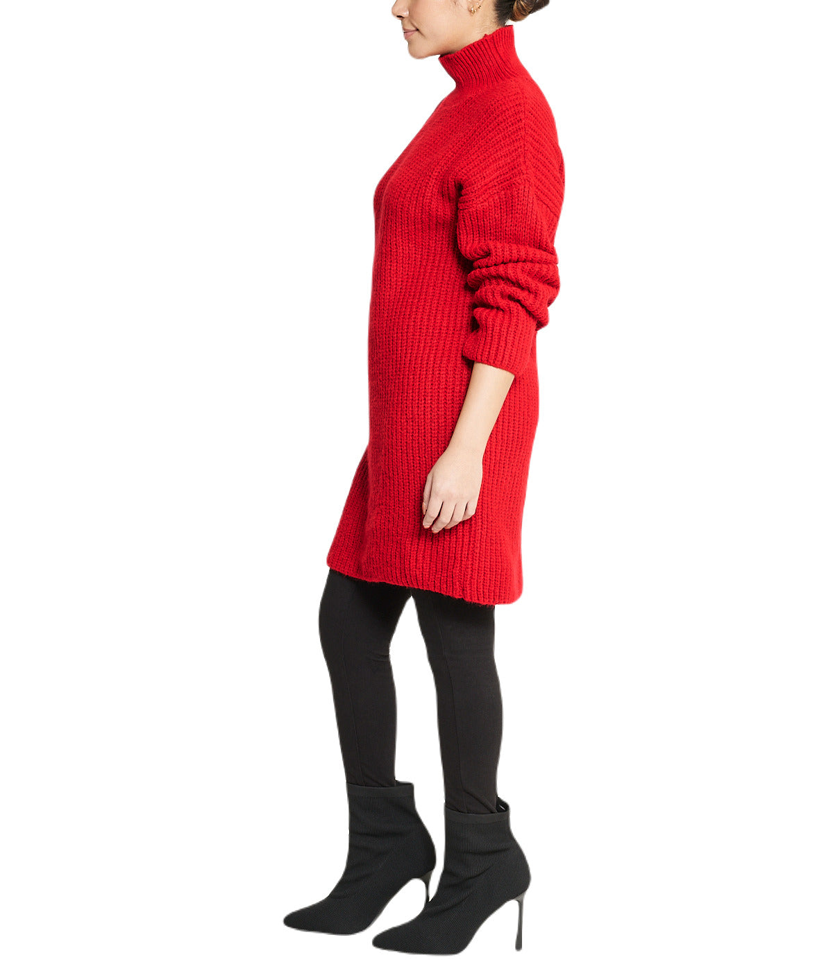 Turtleneck Funnel Sweater Dress - Image 3