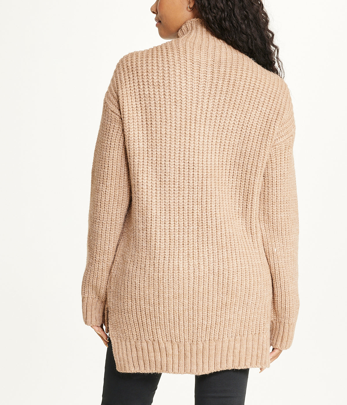 Bejewelled Cable Mock Neck Sweater - Image 2