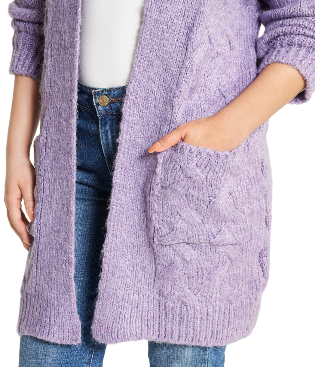 Cable Flyaway Cardigan - Image 4