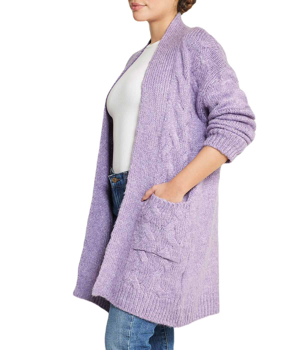 Cable Flyaway Cardigan - Image 3