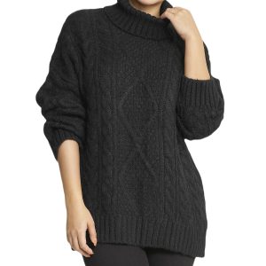 Cable Turtleneck Sweater