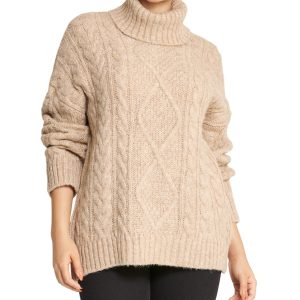 Cable Turtleneck Sweater
