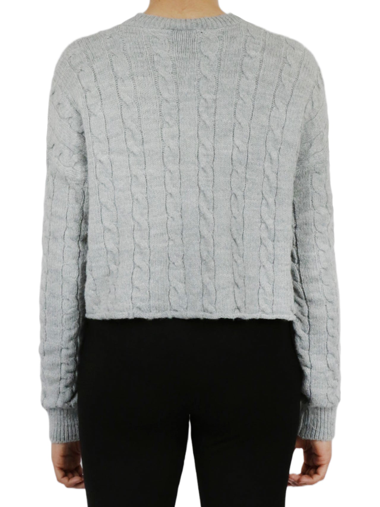 Cable Knit Cropped Pullover Sweater - Image 8