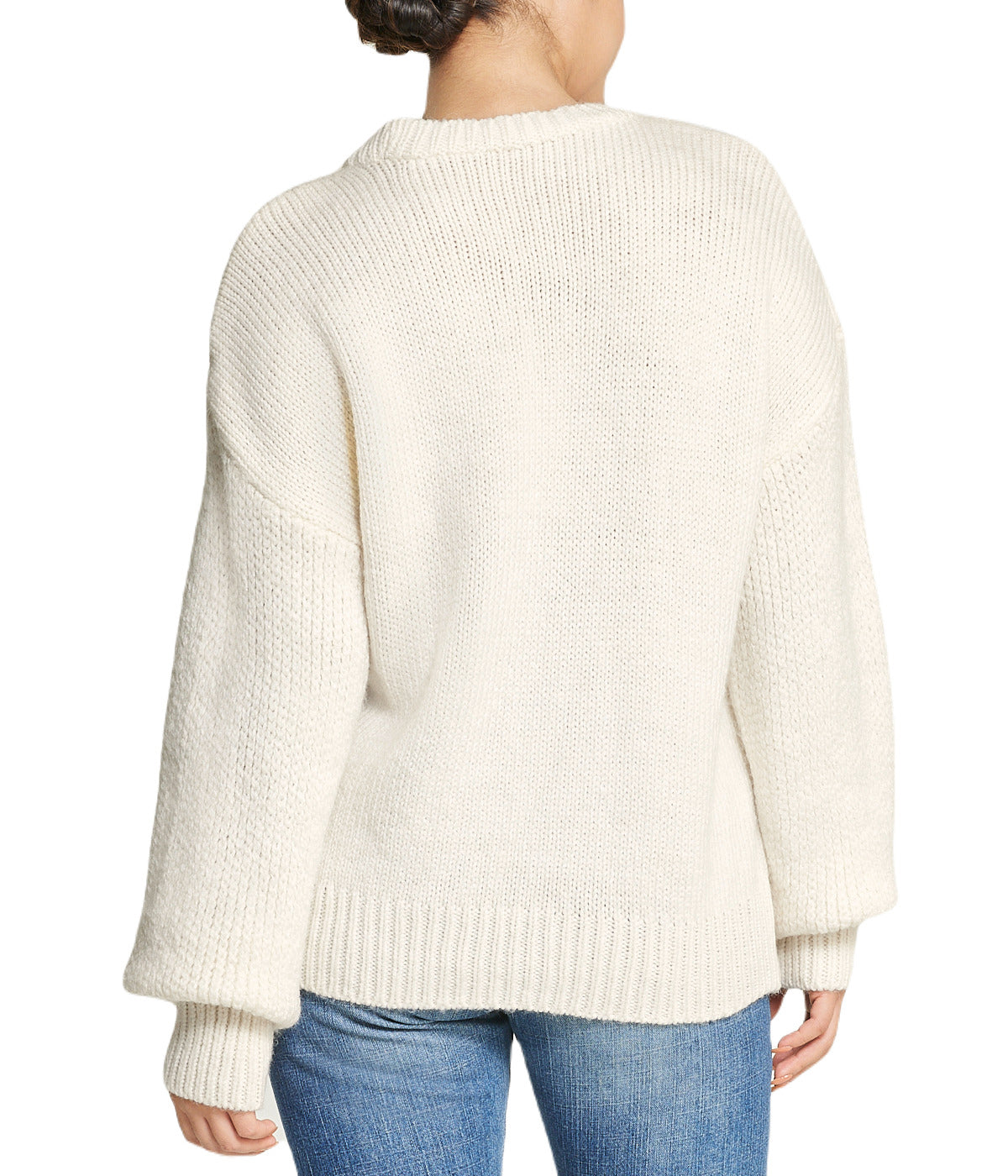 Cable Knit Cropped Pullover Sweater - Image 2