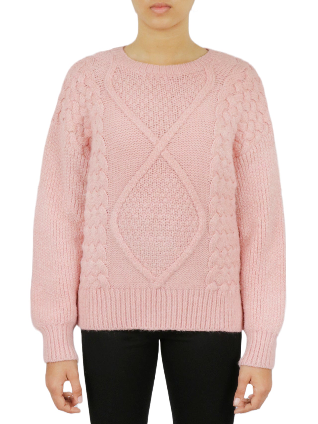 Cable Knit Cropped Pullover Sweater - Image 9