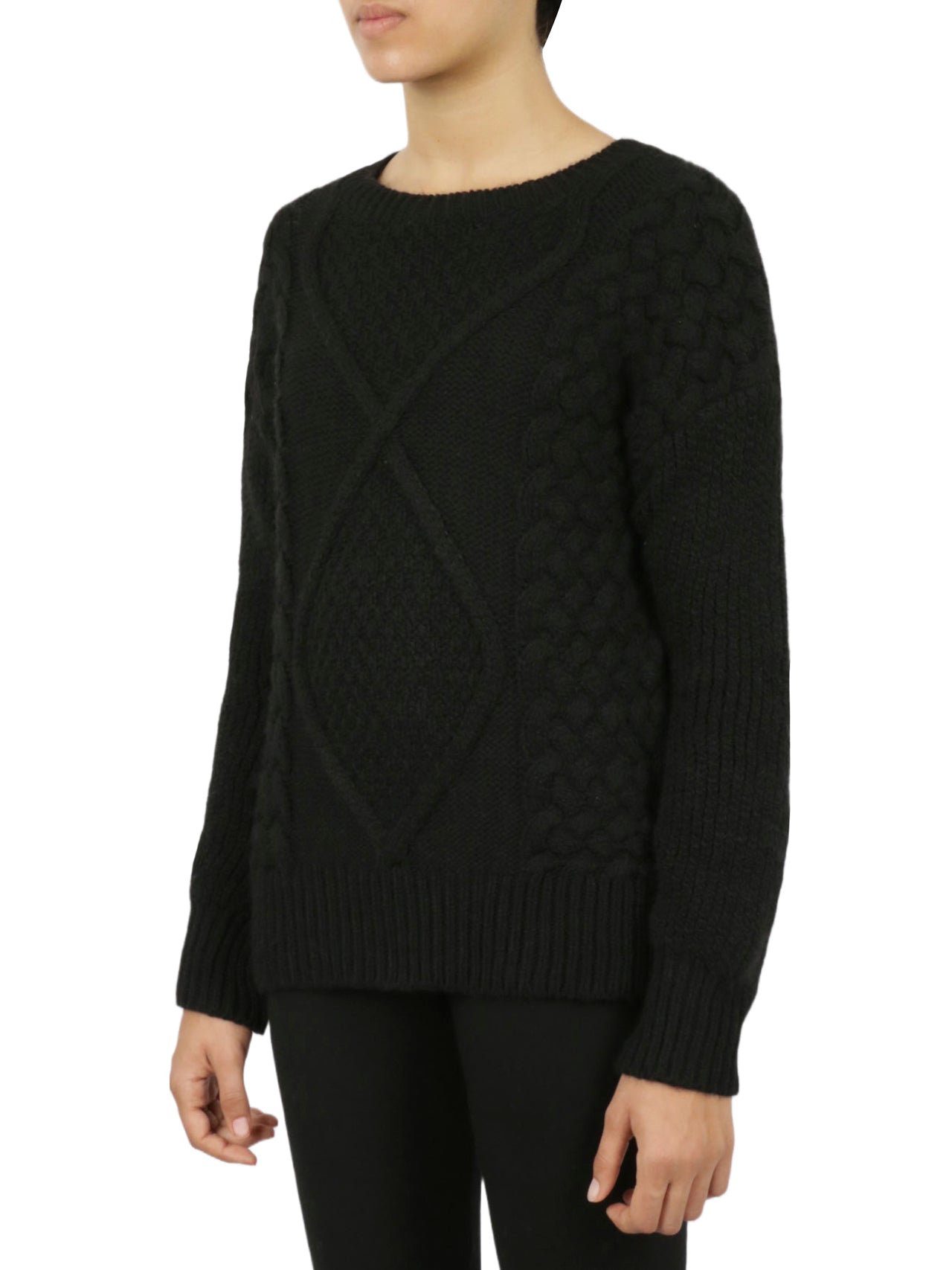 Cable Knit Cropped Pullover Sweater - Image 10