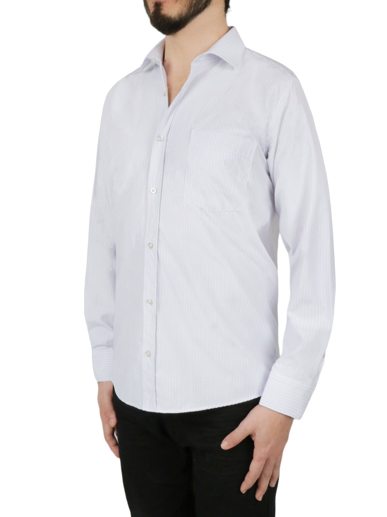 White Stripe Dress Shirt - Image 4