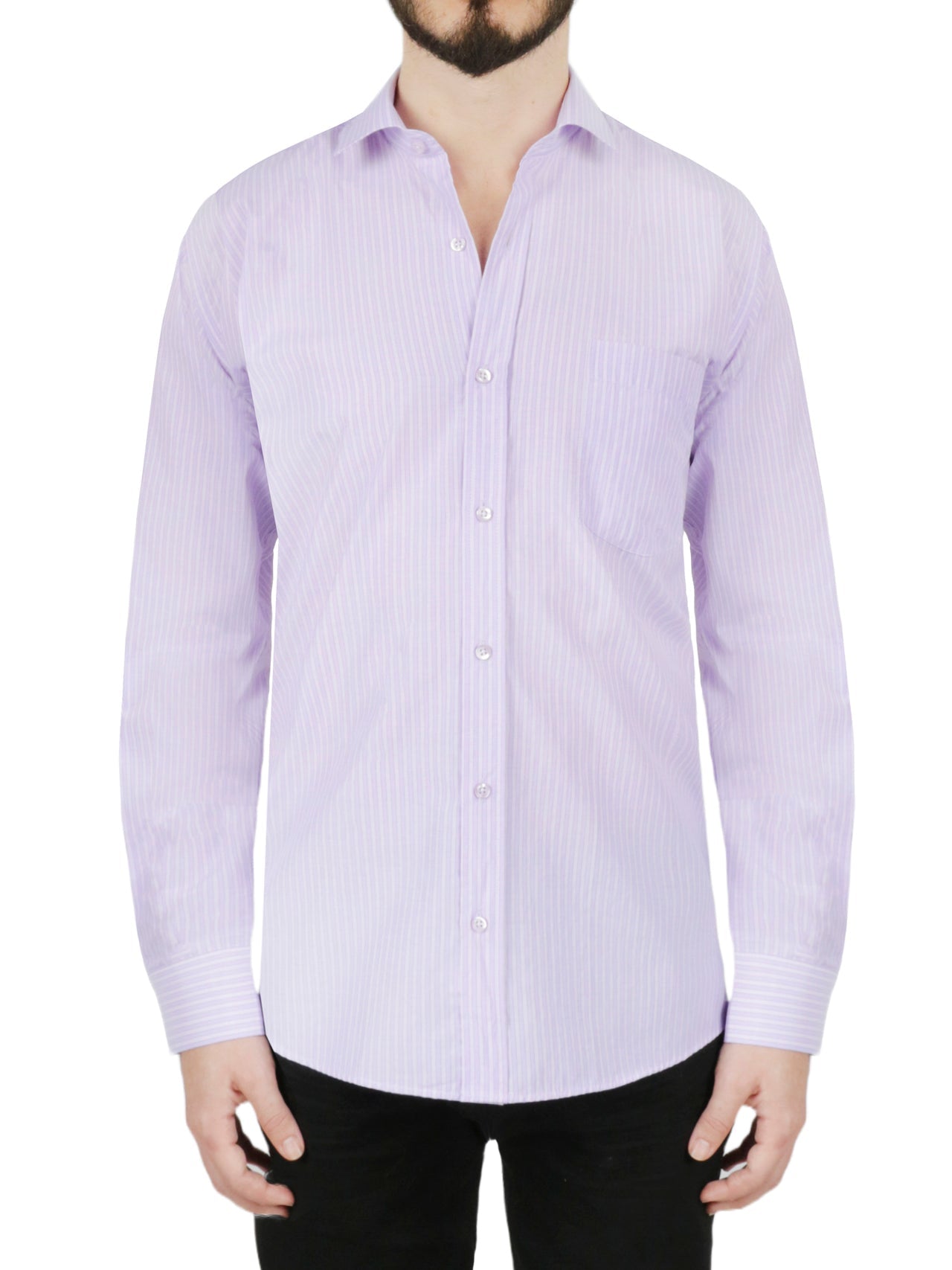 Purple Striped Dress Shirt - Image 2
