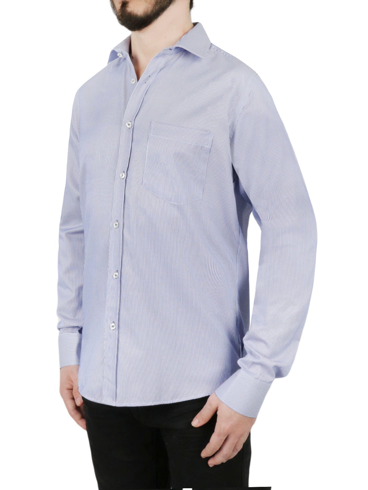 Blue Striped Dress Shirt - Image 2