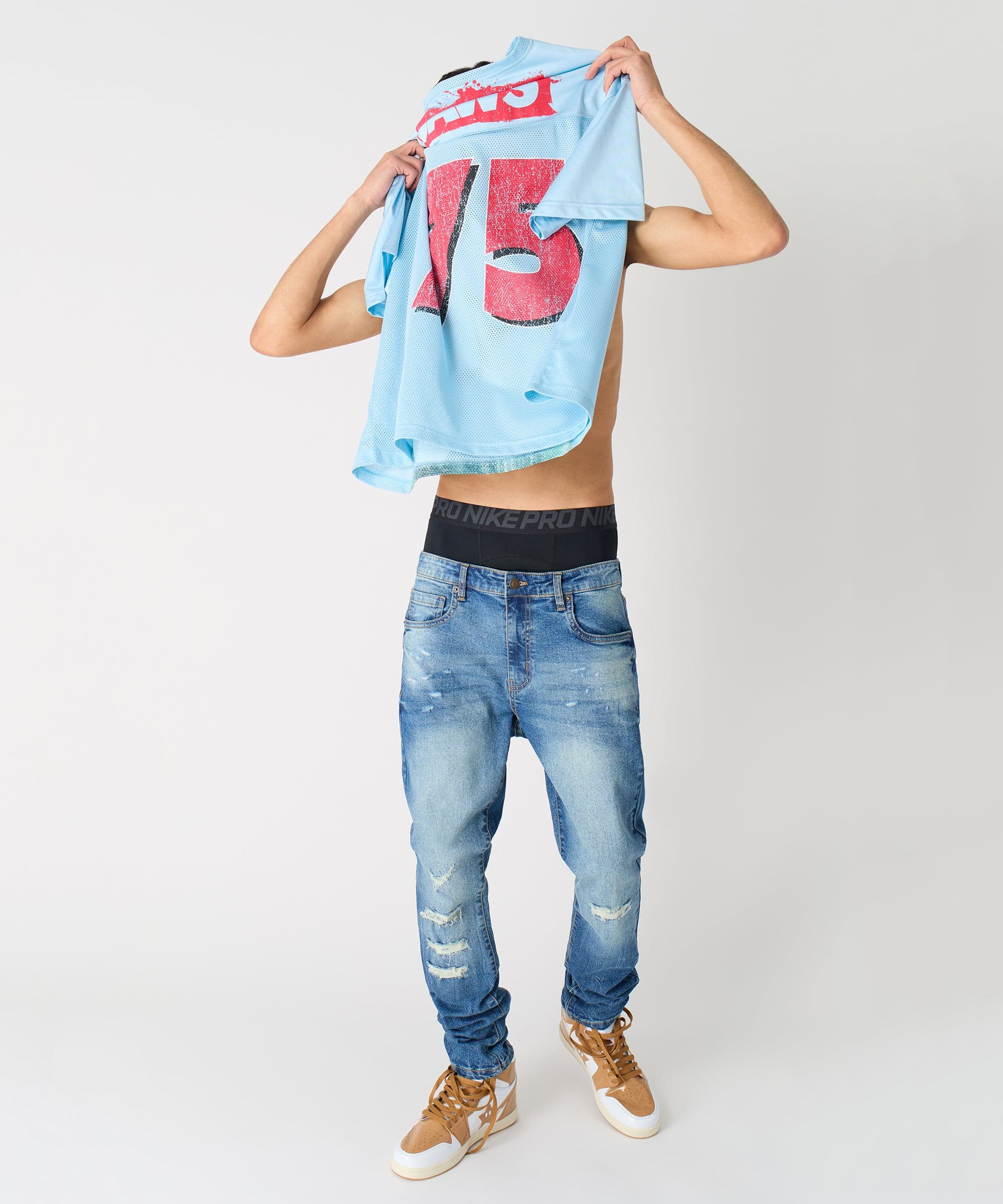 Jaws Football Jersey - Light Blue - Image 2
