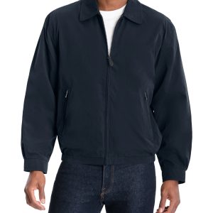 Light Weight Zip Front Golf Jacket Navy