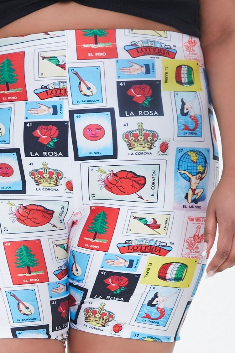 Plus Size Loteria Biker Shorts - Image 5