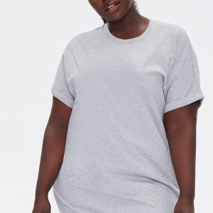 Plus Size Cuffed T-Shirt Dress