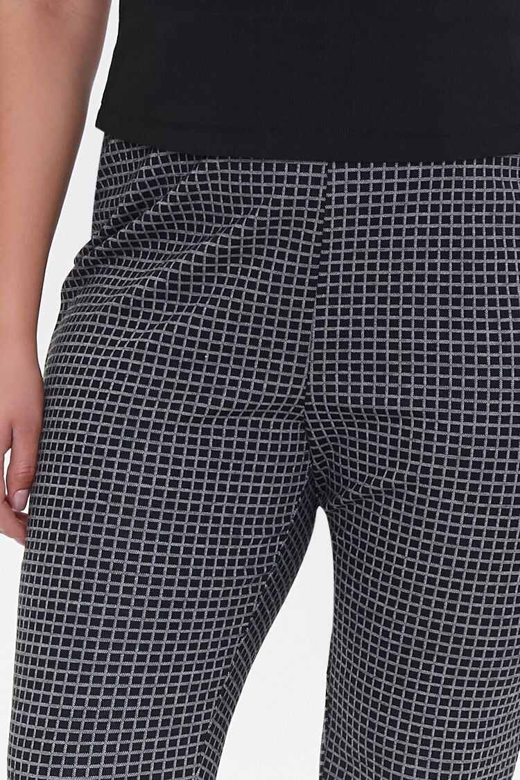 Plus Size Checkered Print Leggings - Image 5