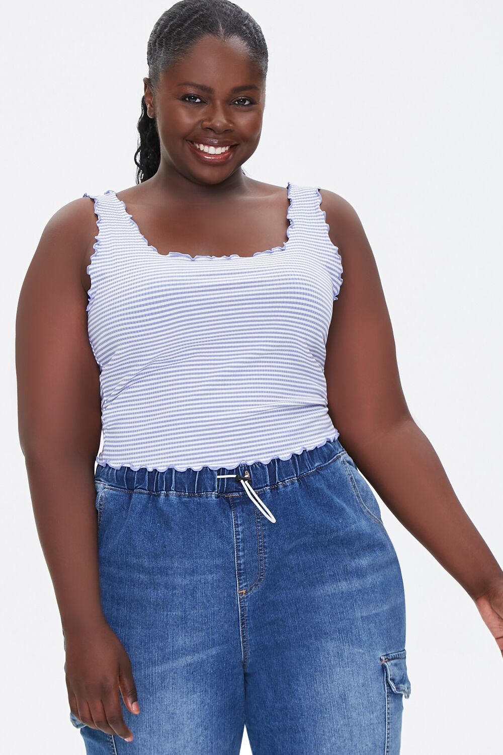 Plus Size Striped Tank Top