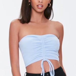 Ruched Drawstring Tube Top