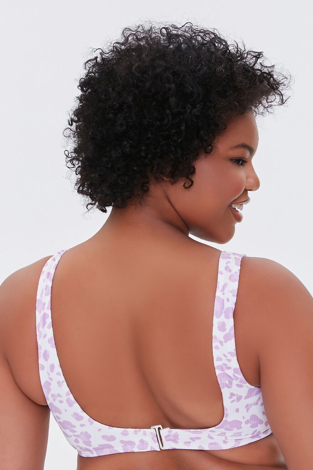Plus Size Leopard Print Bralette Bikini Top - Image 3