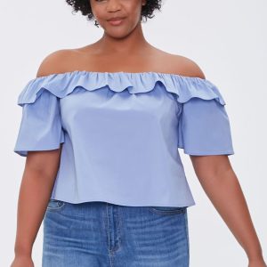 Plus Size Off-the-Shoulder Top
