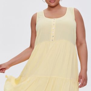 Plus Size Tiered Mini Dress