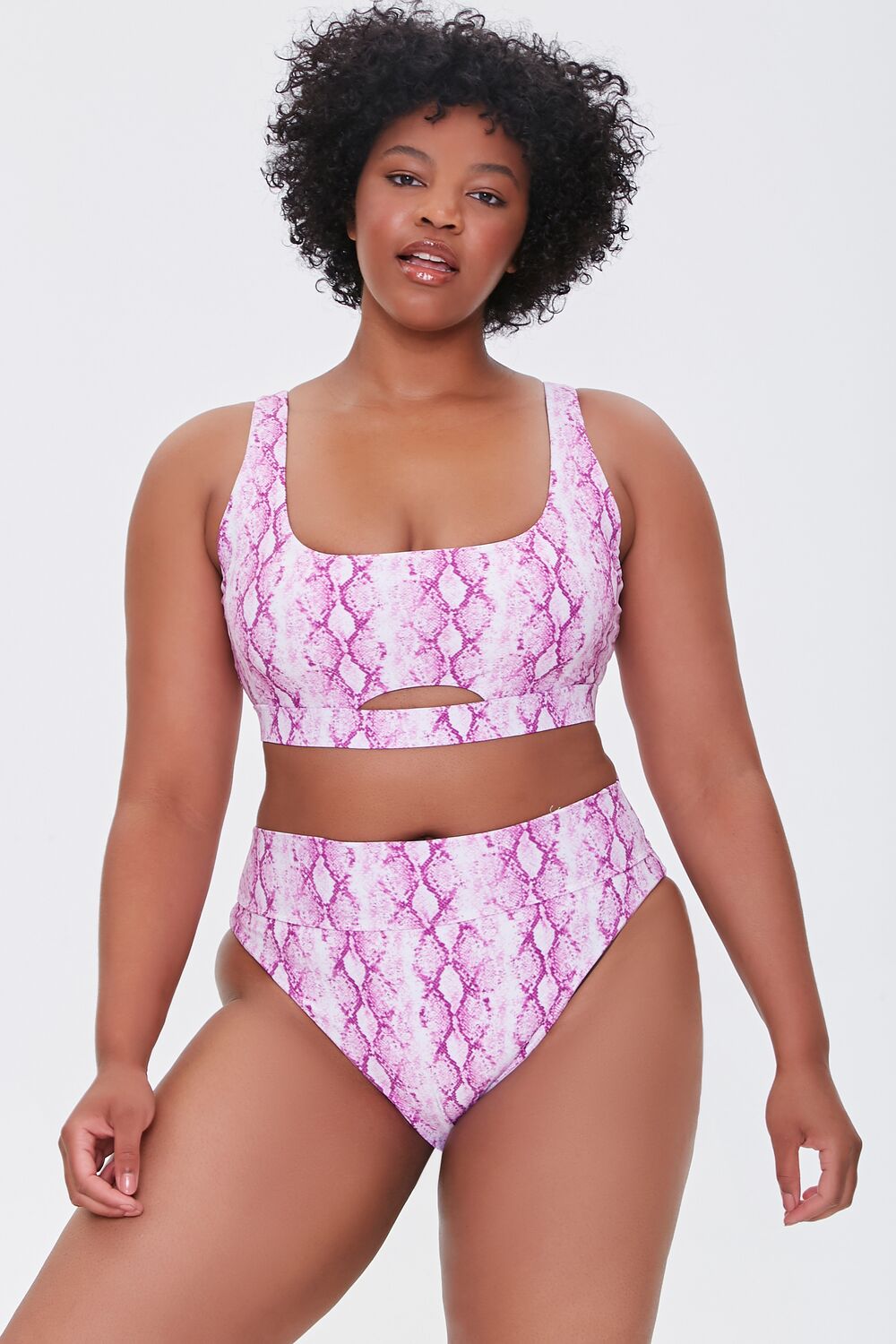 Plus Size Snake Print Bikini Bottoms