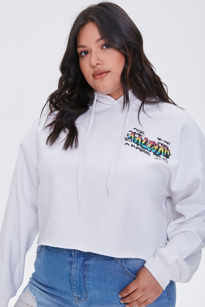 Plus Size Aaliyah Graphic Hoodie