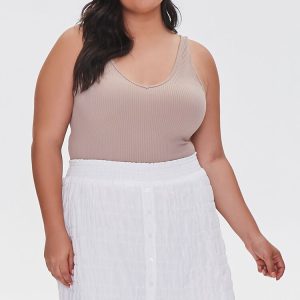 Plus Size Tiered Buttoned Mini Skirt