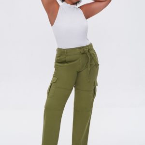Plus Size Ankle Cargo Pants