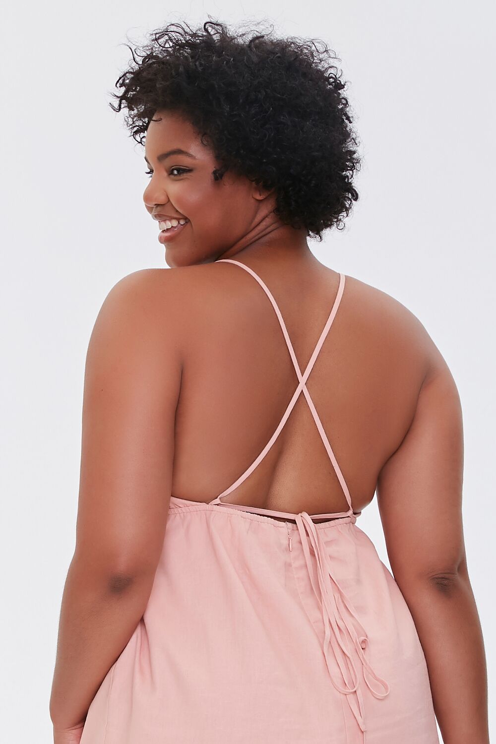Plus Size Tie-Back Mini Dress - Image 4
