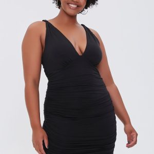 Plus Size Ruched Bodycon Dress