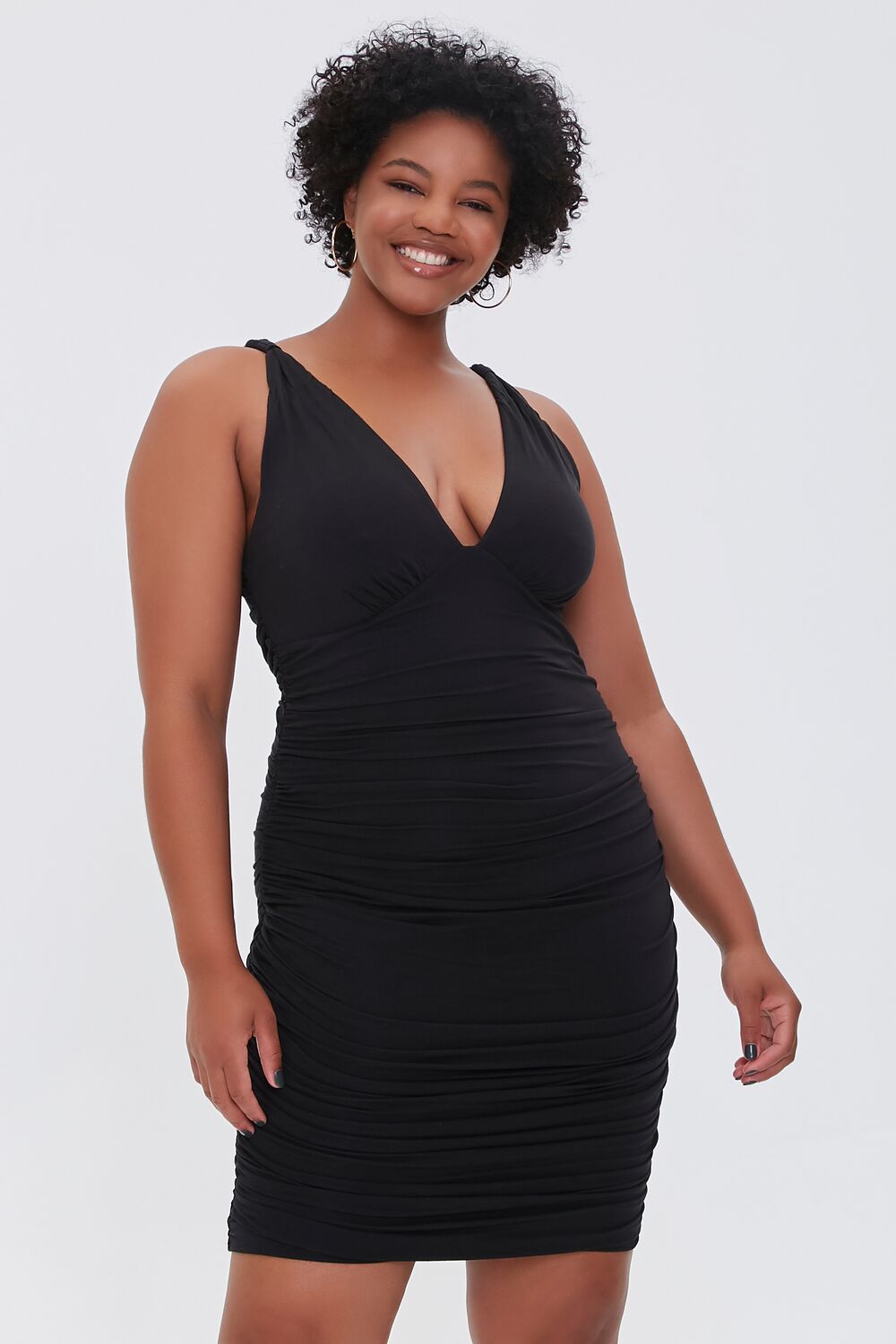 Plus Size Ruched Bodycon Dress