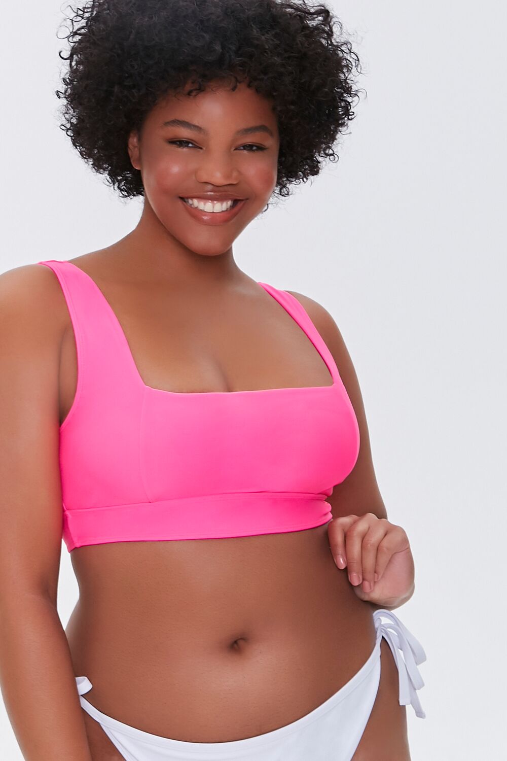 Plus Size Square-Neck Bikini Top