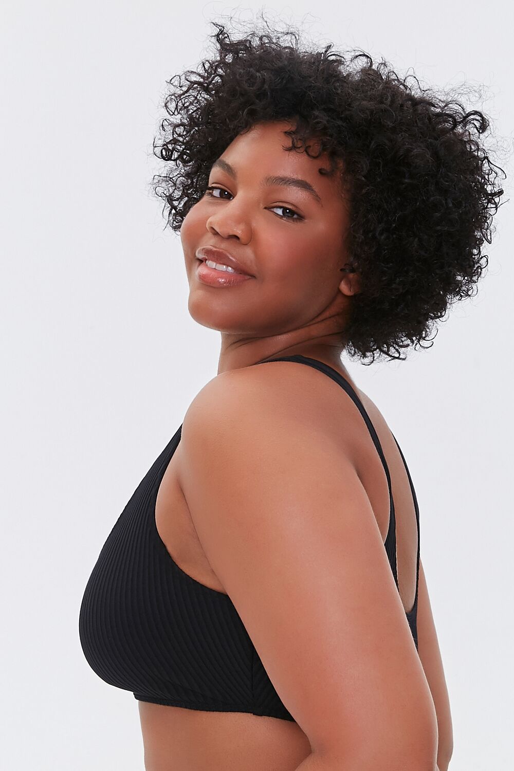 Plus Size Ribbed Bikini Top - Image 2