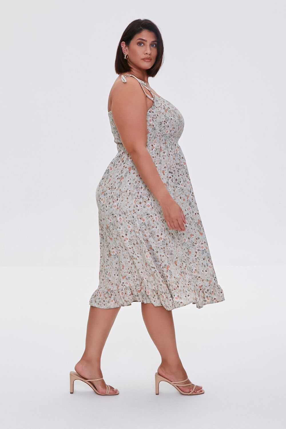 Plus Size Floral Print Dress - Image 9