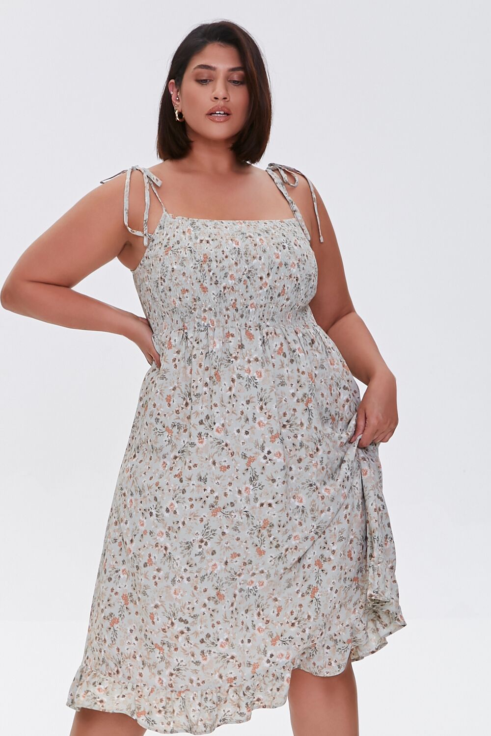 Plus Size Floral Print Dress - Image 13